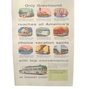 Vintage 1954 Greyhound All Americas Choices Ad Advertisement